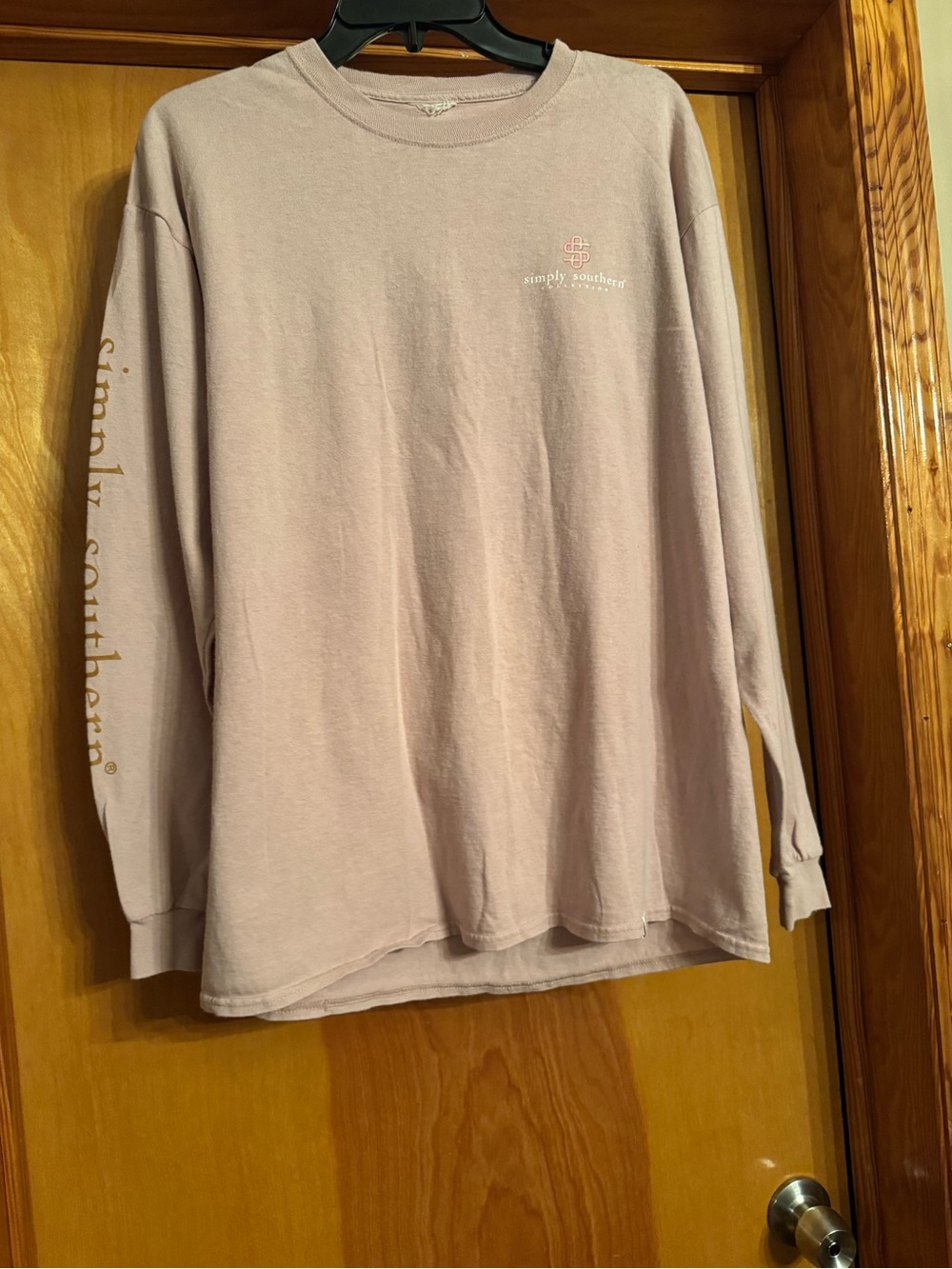 Simply Southern Mauve Pink Long-Sleeve Kids Tee with Milkshake Graphic - Picture 2 of 3